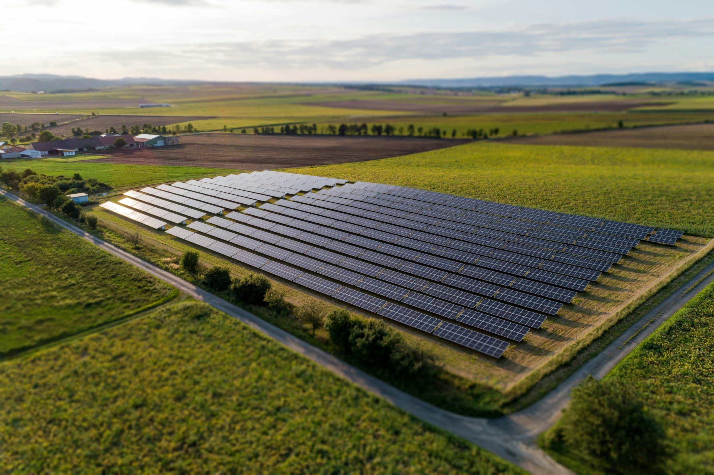 A utility-scale solar farm